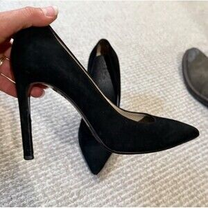 Giovanni Fabiani Women’s 38 7 Black Patent Leather Pointed Toe High Heels Shoes